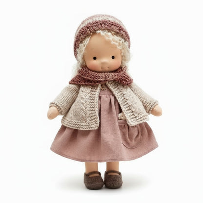 Soft Plush Waldorf Doll for Kids Creative Play