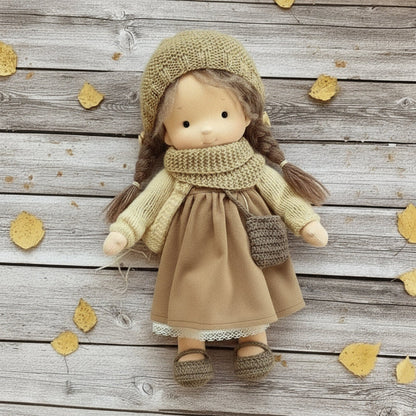 Soft Plush Waldorf Doll for Kids Creative Play