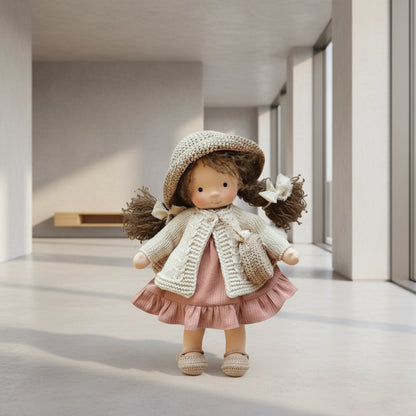Soft Plush Waldorf Doll for Kids Creative Play