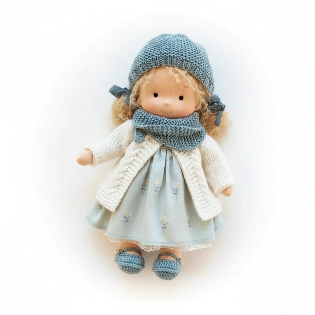 Soft Plush Waldorf Doll for Kids Creative Play