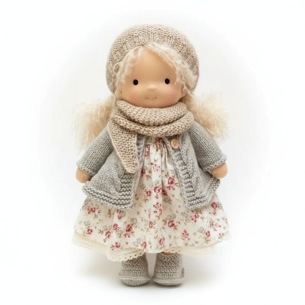 Soft Plush Waldorf Doll for Kids Creative Play