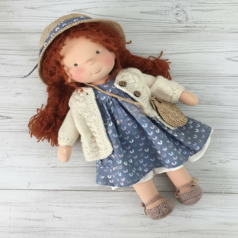 Soft Plush Waldorf Doll for Kids Creative Play