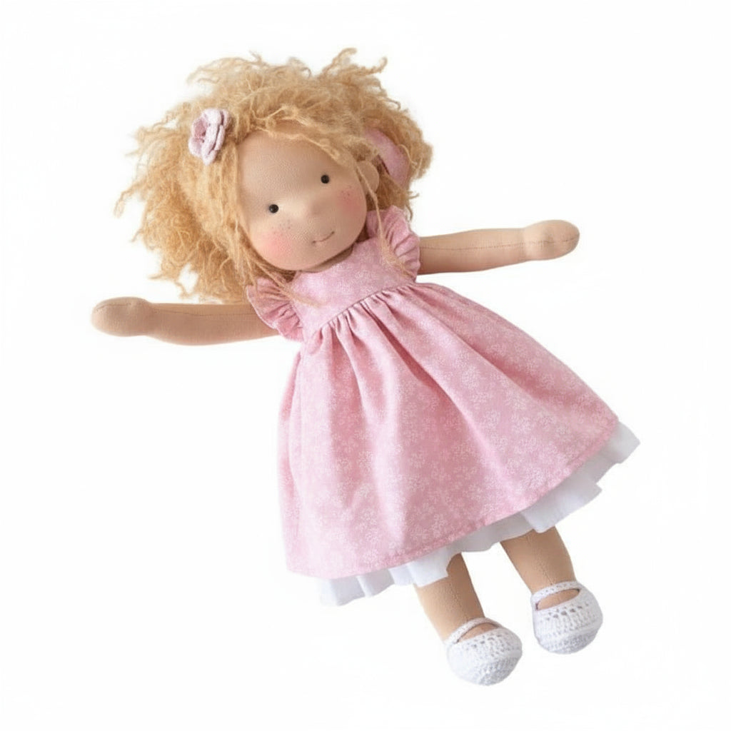 Soft Plush Waldorf Doll for Kids Creative Play