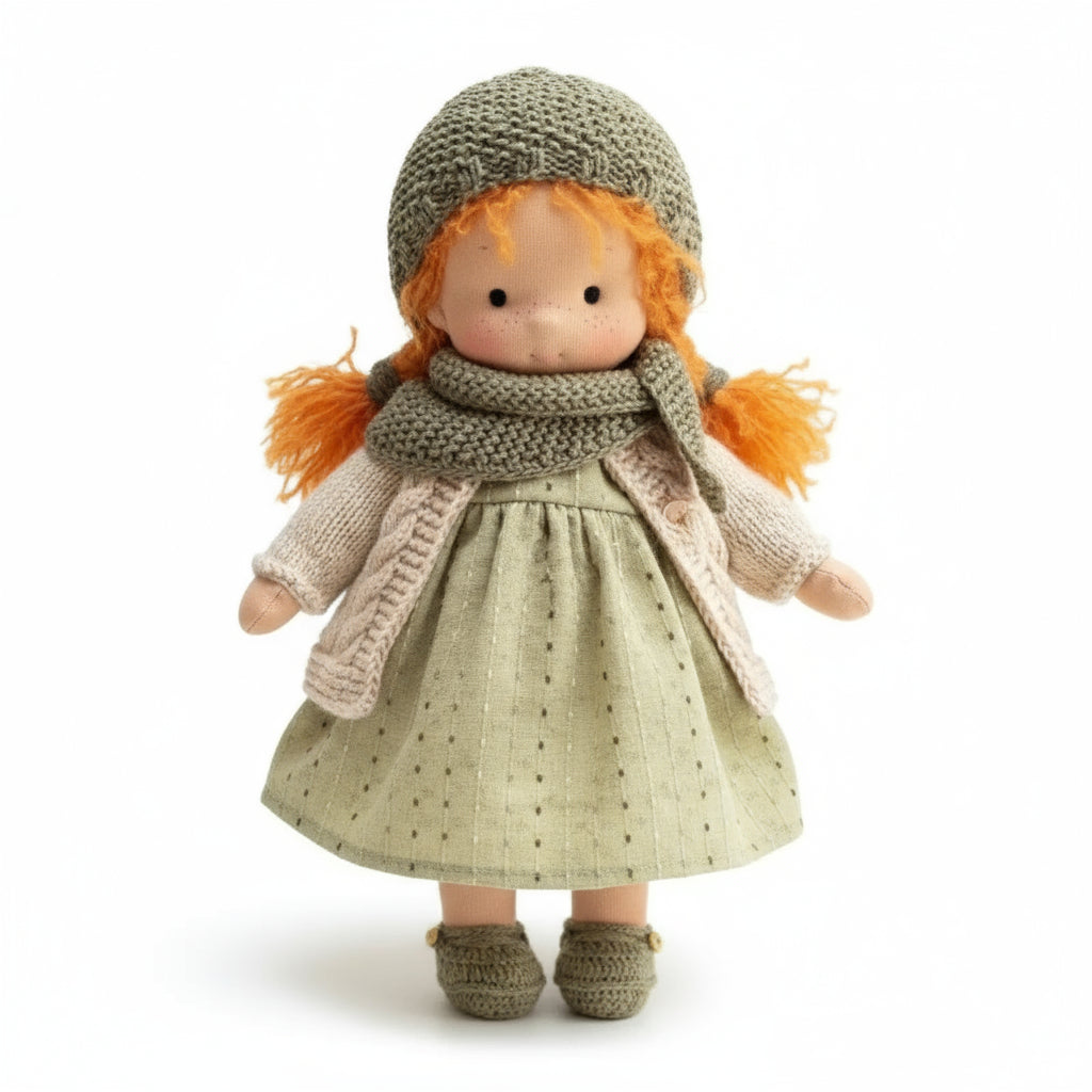 Soft Plush Waldorf Doll for Kids Creative Play