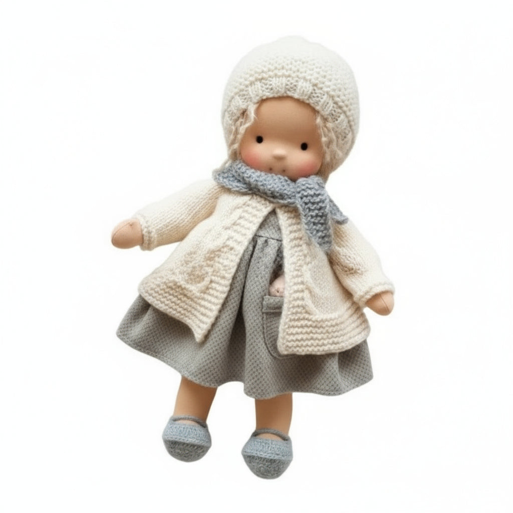 Soft Plush Waldorf Doll for Kids Creative Play