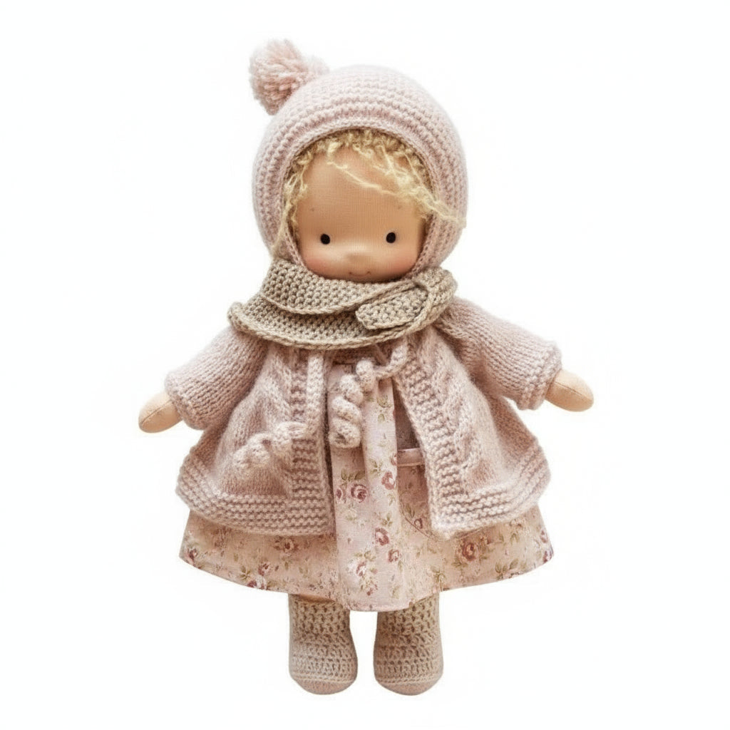 Soft Plush Waldorf Doll for Kids Creative Play