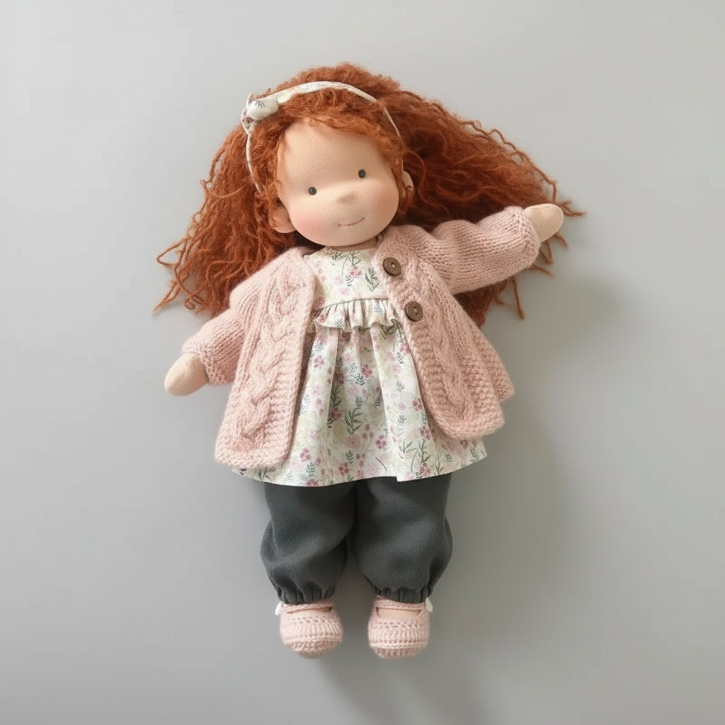 Soft Plush Waldorf Doll for Kids Creative Play