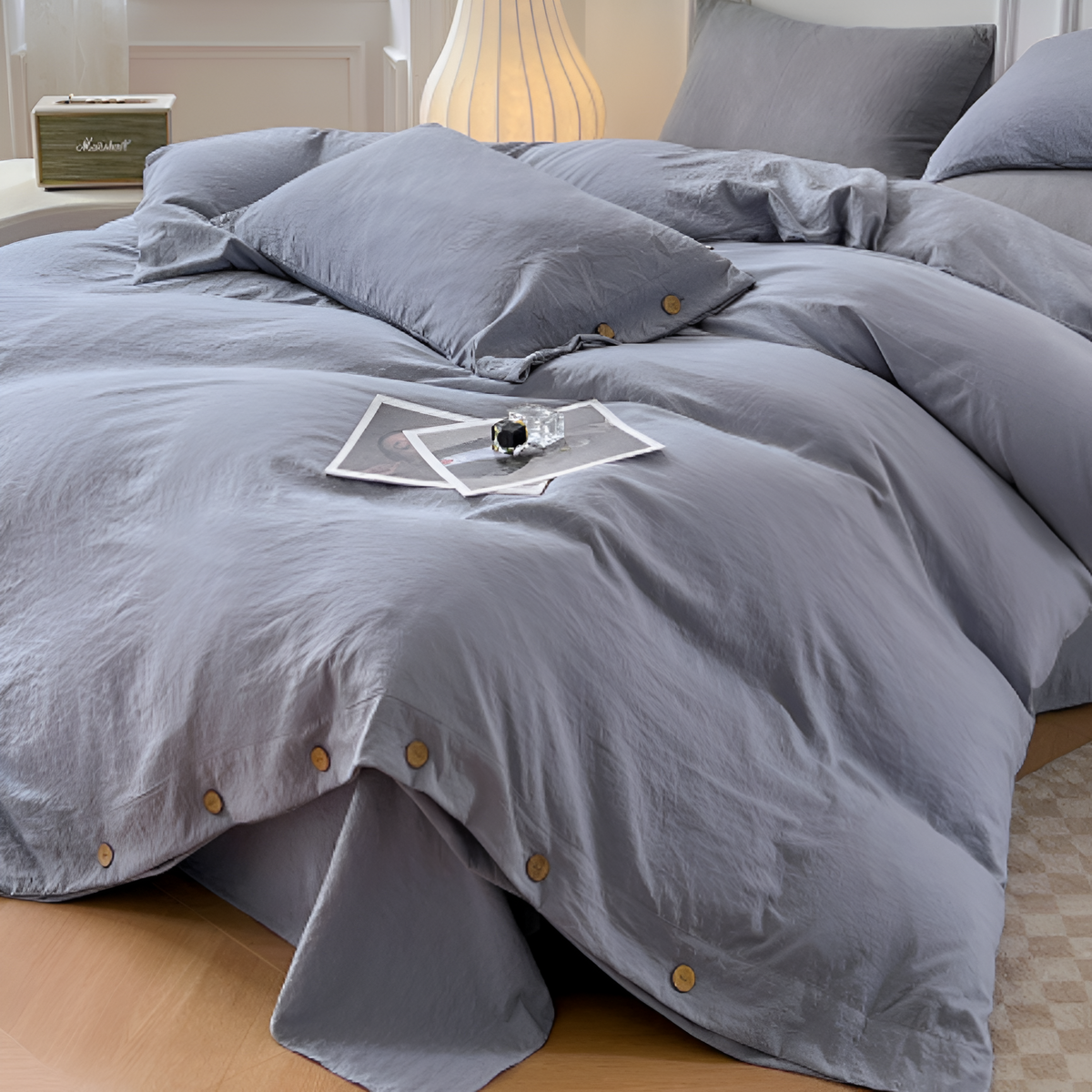 Soft Cotton Bed Sheet Set with 2 Pillow Covers