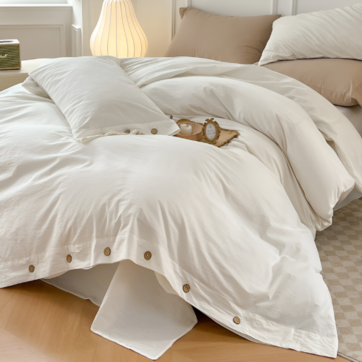 Soft Cotton Bed Sheet Set with 2 Pillow Covers