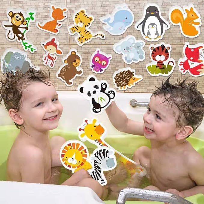 Colorful Animal Bath Toys for Kids Learning Fun