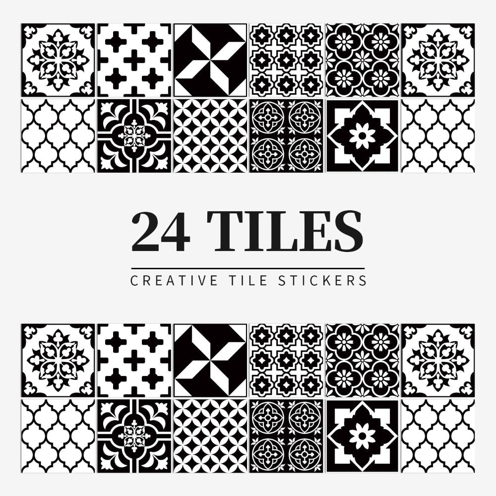 Luxury Mandala Wall Decals 24pc Vinyl Tile Set