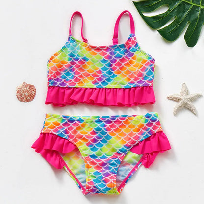 Cute Girls Mini Swimsuit Set - Fast Dry Beachwear
