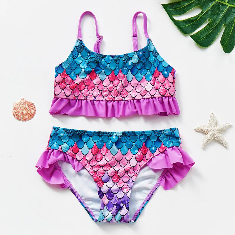 Cute Girls Mini Swimsuit Set - Fast Dry Beachwear - Yeezlab