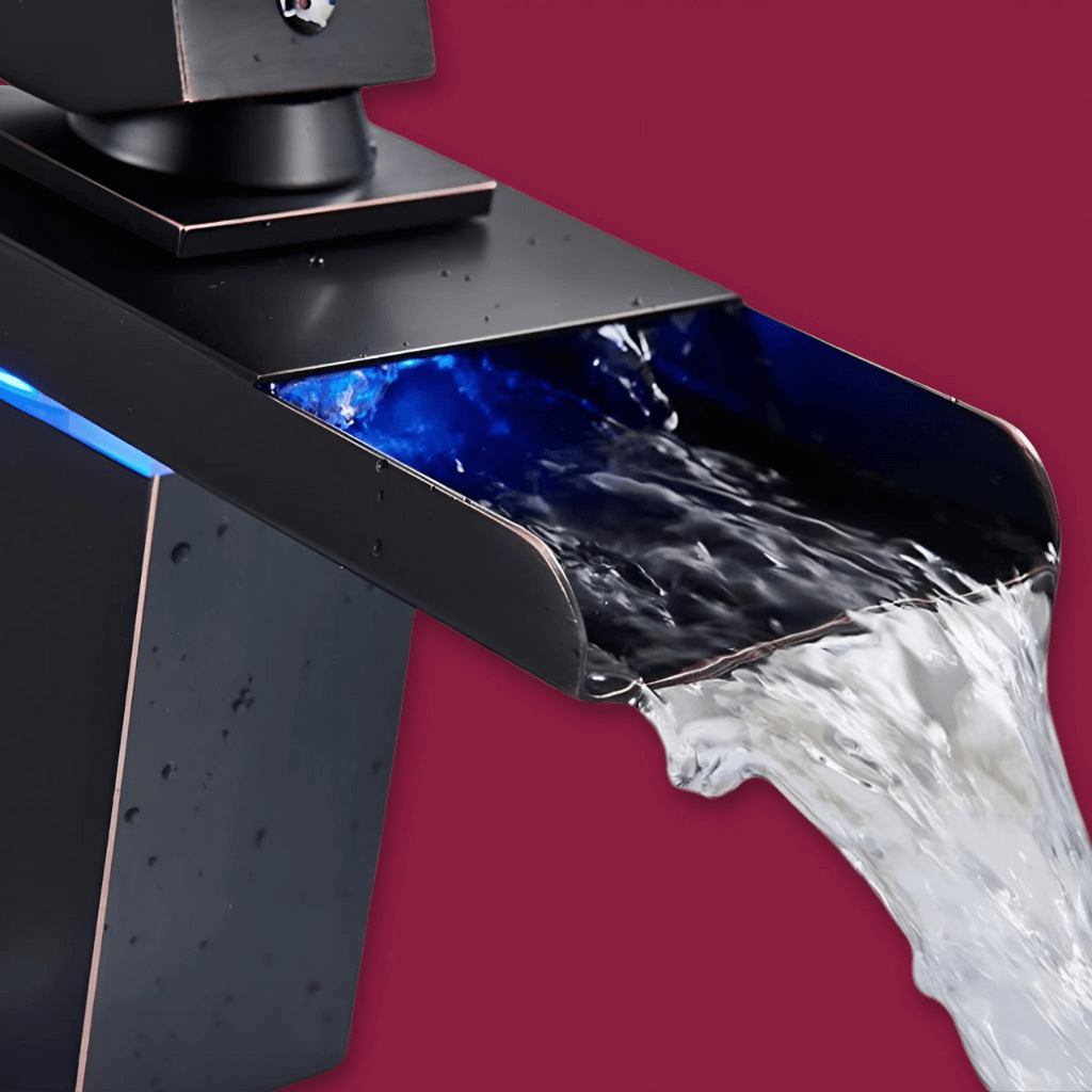 Modern LED Waterfall Sink Faucet