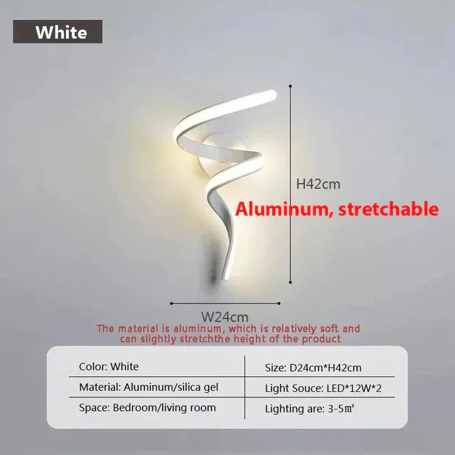 Modern Spiral LED Wall Lamp