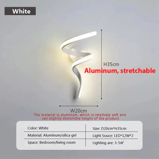 Modern Spiral LED Wall Lamp