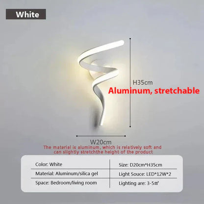 Modern Spiral LED Wall Lamp