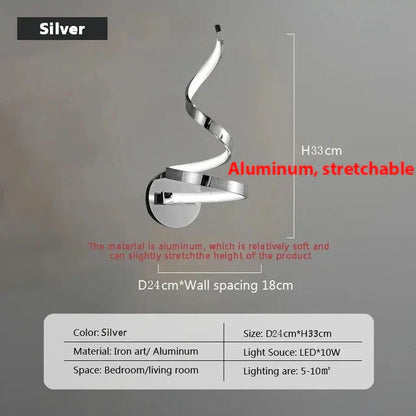 Modern Spiral LED Wall Lamp