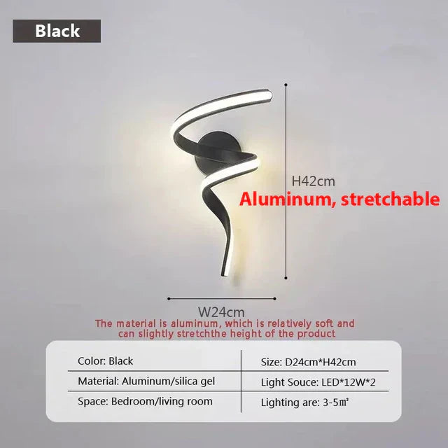 Modern Spiral LED Wall Lamp