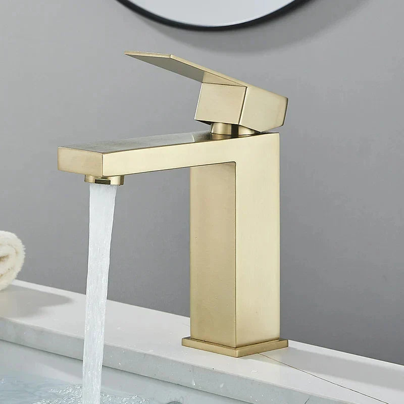 Sleek Chrome Bathroom Sink Faucet