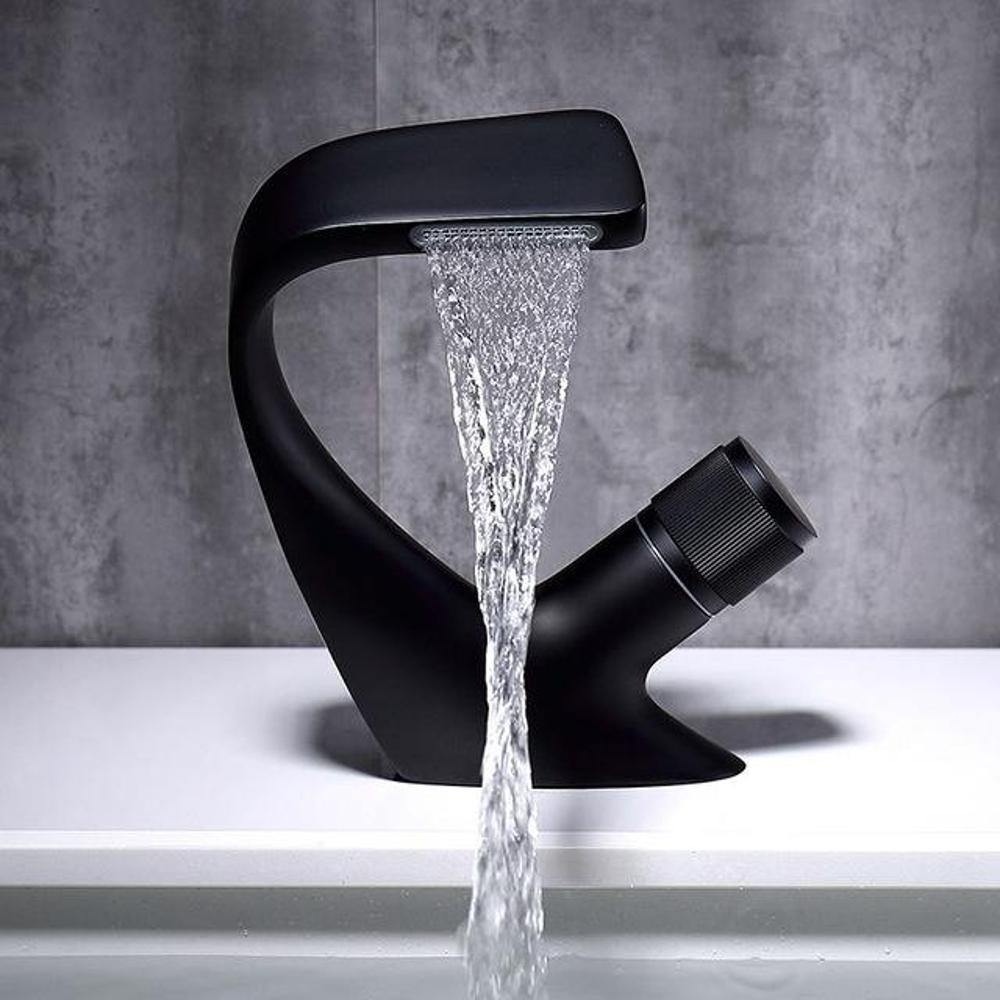 Luxury Brass Waterfall Bathroom Sink Tap - Yeezlab
