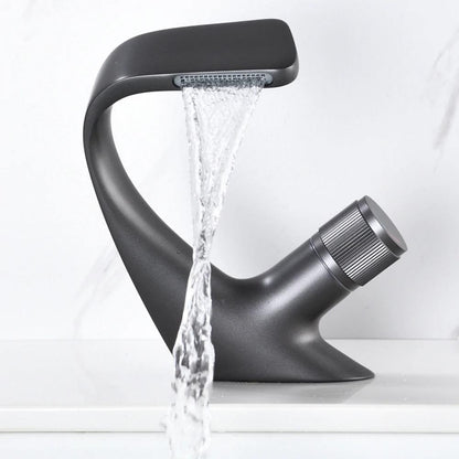 Luxury Brass Waterfall Bathroom Sink Tap