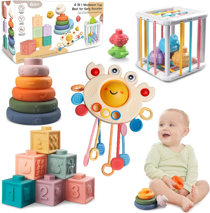Soft Baby Play Set 4-in-1 BPA-Free Sensory Toy - Yeezlab
