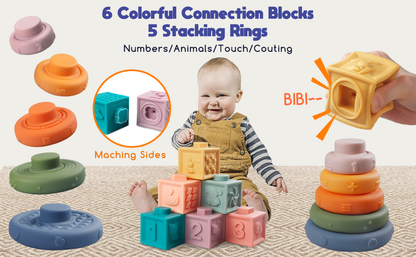 Soft Baby Play Set 4-in-1 BPA-Free Sensory Toy