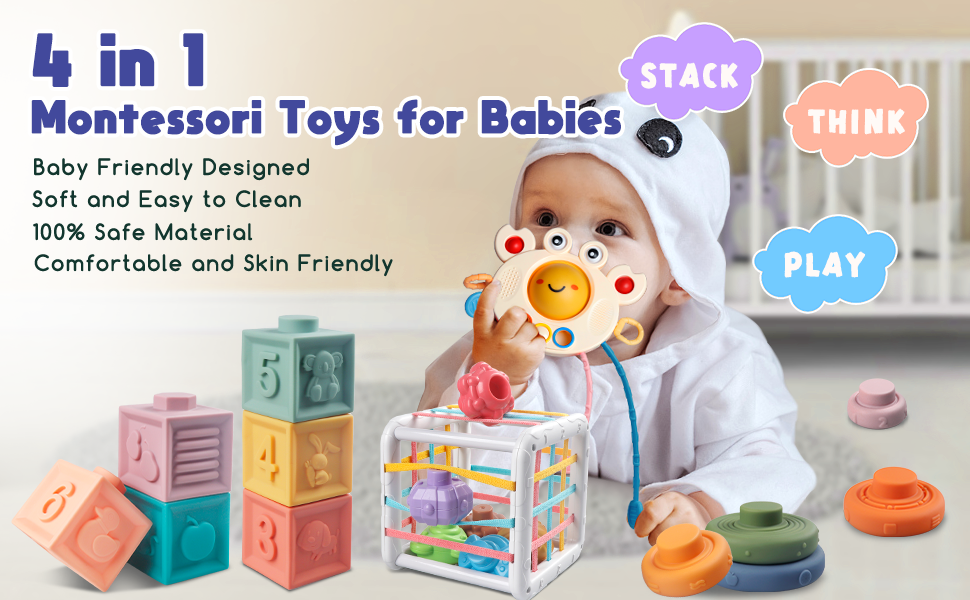 Soft Baby Play Set 4-in-1 BPA-Free Sensory Toy