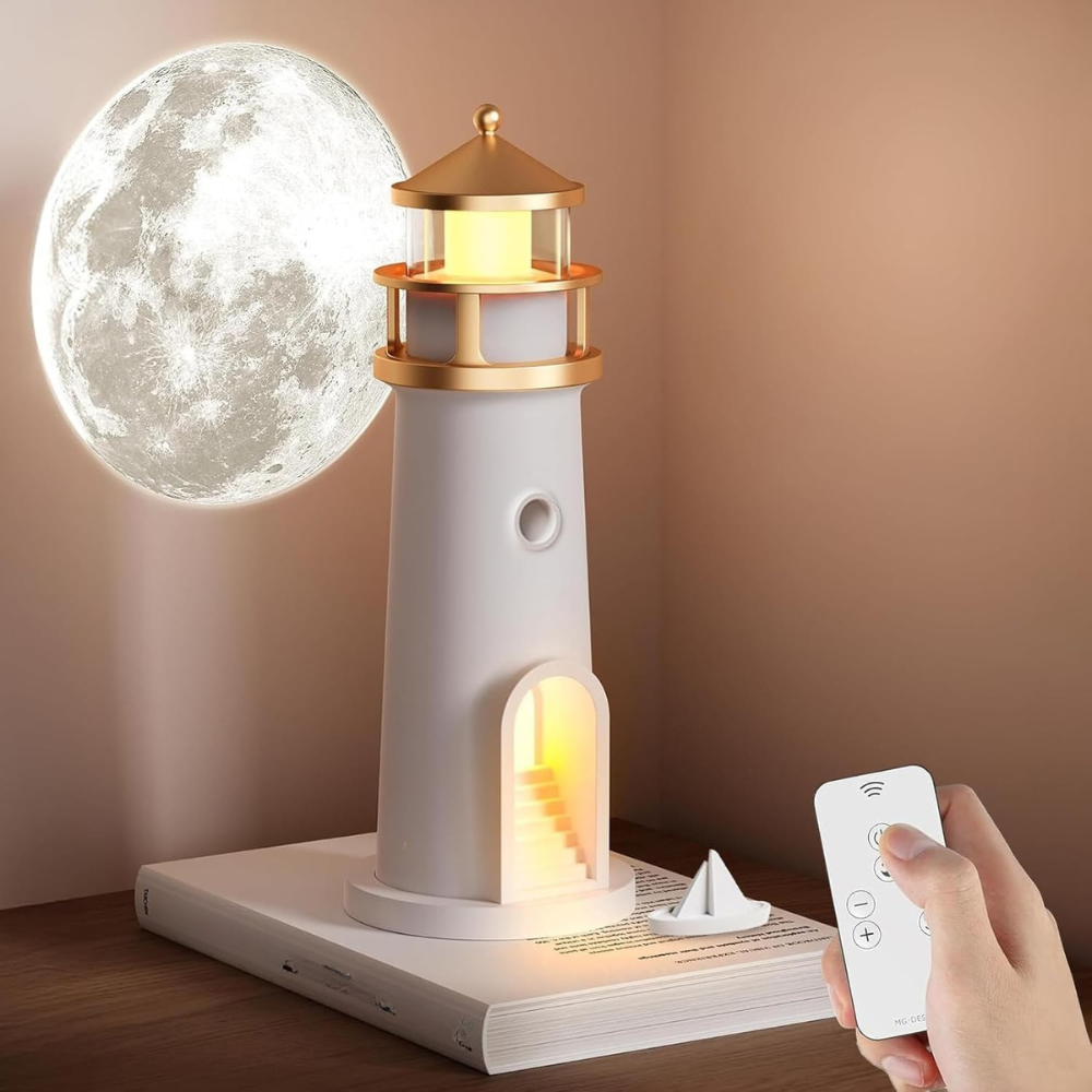 Glowing Moon Table Lamp Bedroom Nightlight Decoration