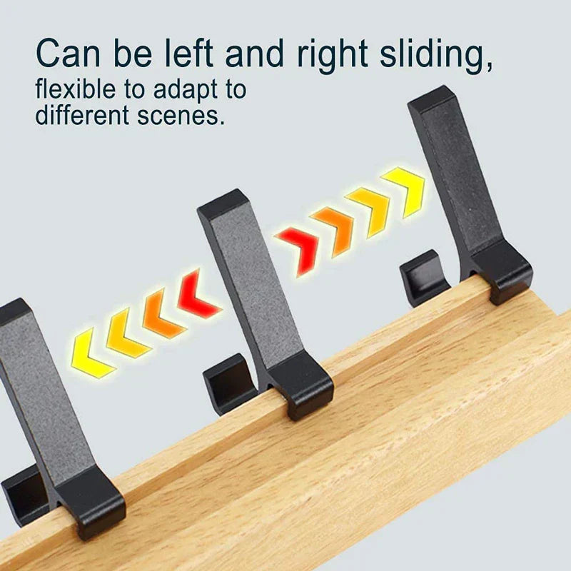 Space Saving Wooden Wall Coat Rack with Double Hooks