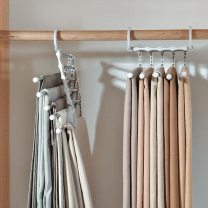 Space-Saving 5-in-1 Rack Hanger Organizer