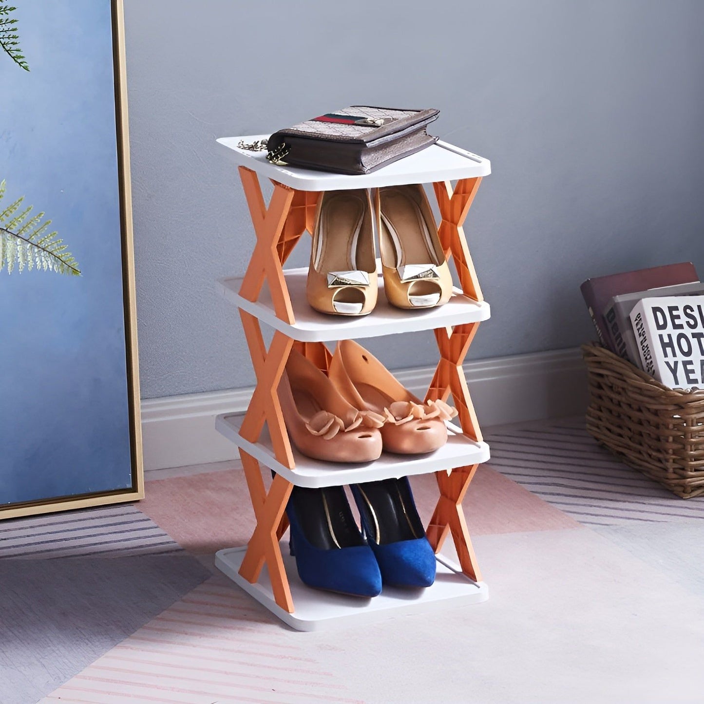 Space Saving Foldable Shoe Storage Rack