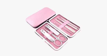 Compact 7-Piece Nail Care Kit in Pink Case - Yeezlab
