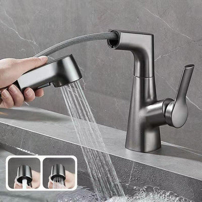 Adjustable Bathroom Shower Head with Retractable Hand Spray