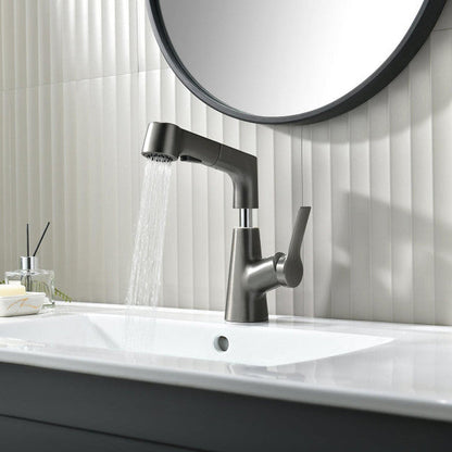 Adjustable Bathroom Shower Head with Retractable Hand Spray