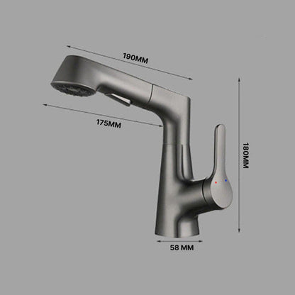Adjustable Bathroom Shower Head with Retractable Hand Spray