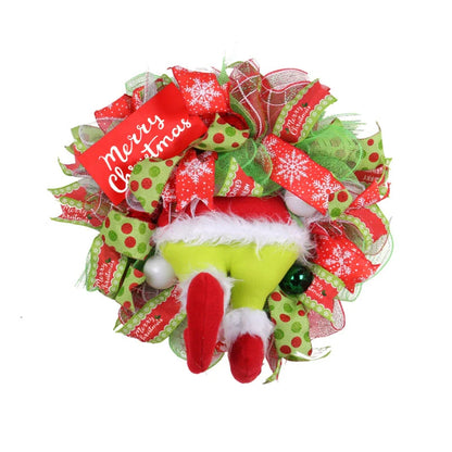 Fun Holiday Christmas Wreath Door Decor Ornament