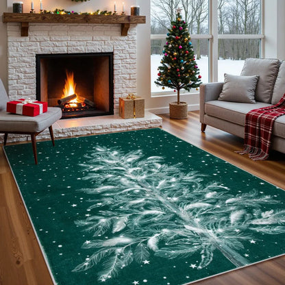 Luxury Christmas Rug - Plush Non-Slip Living Room Mat