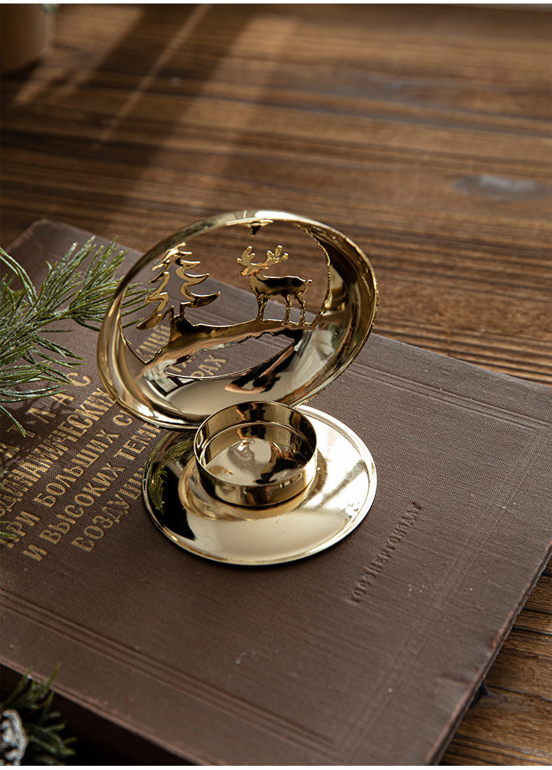 Metallic LED Holiday Lantern Decoration