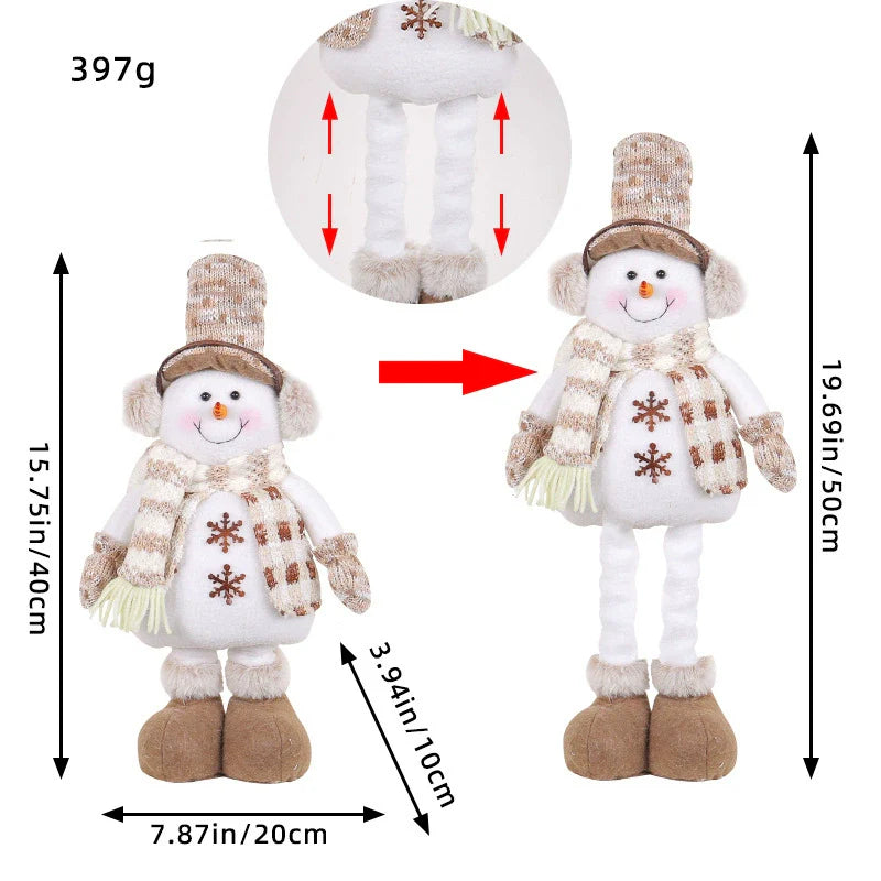 Cozy Plush Winter Reindeer Holiday Figurine