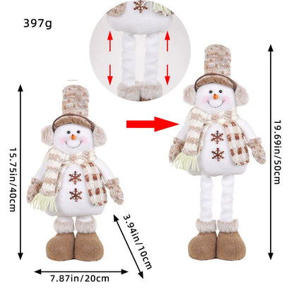 Cozy Plush Winter Reindeer Holiday Figurine
