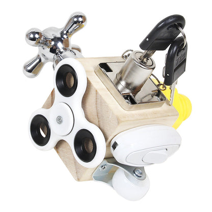 Educational Wooden Activity Cube - Yeezlab