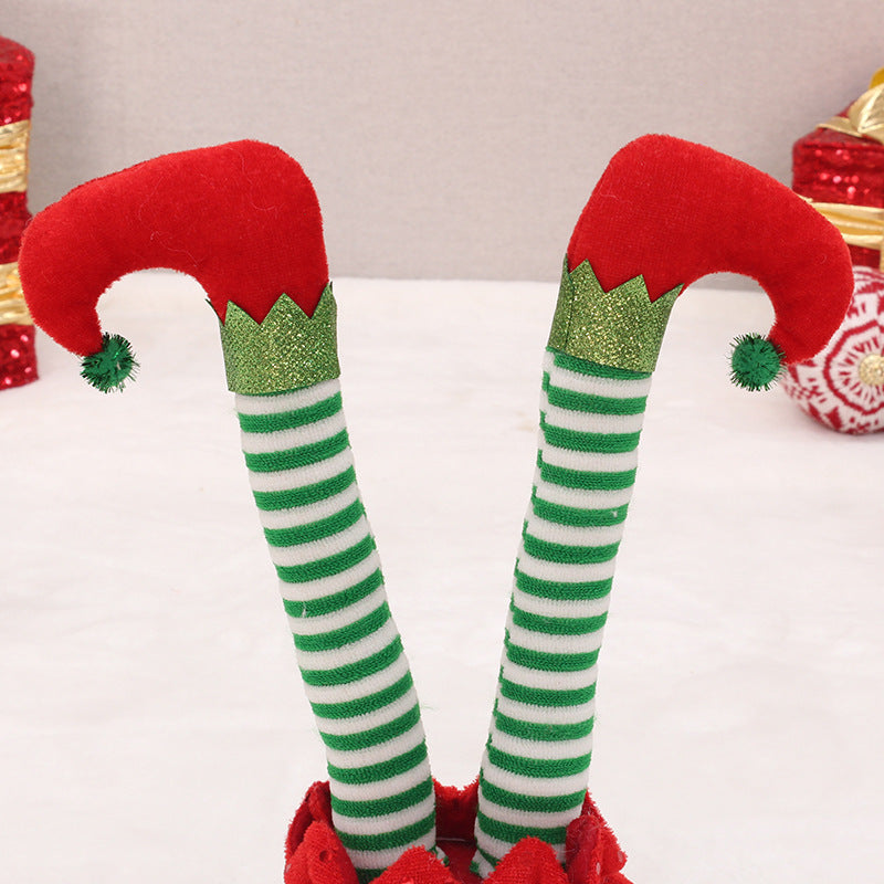 Funny Christmas Tree Elf Legs Ornament