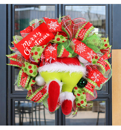 Fun Holiday Christmas Wreath Door Decor Ornament