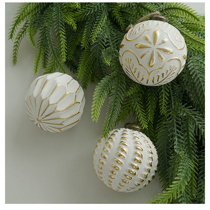 Vintage Holiday Glass Ball Ornaments Set