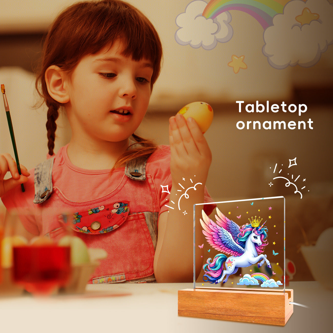 Colorful LED Nightlight Fun Kids USB Desk Lamp