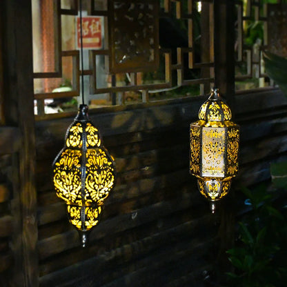 Outdoor Hanging Solar Lantern Moroccan Style Garden Light