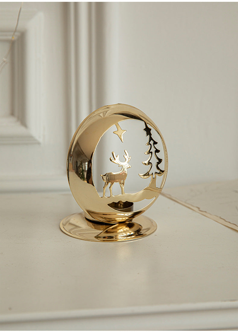 Metallic LED Holiday Lantern Decoration