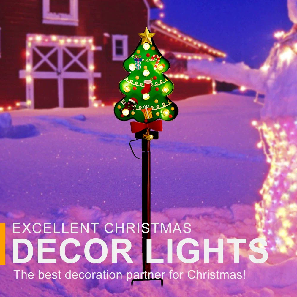 Colorful Holiday Solar Garden Stake Light